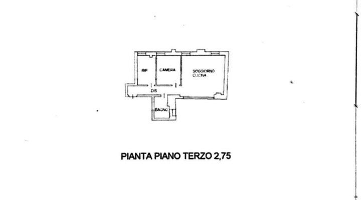 Rif. 628-S Mansarda in vendita ad Auronzo di Cadore planimetria 1
